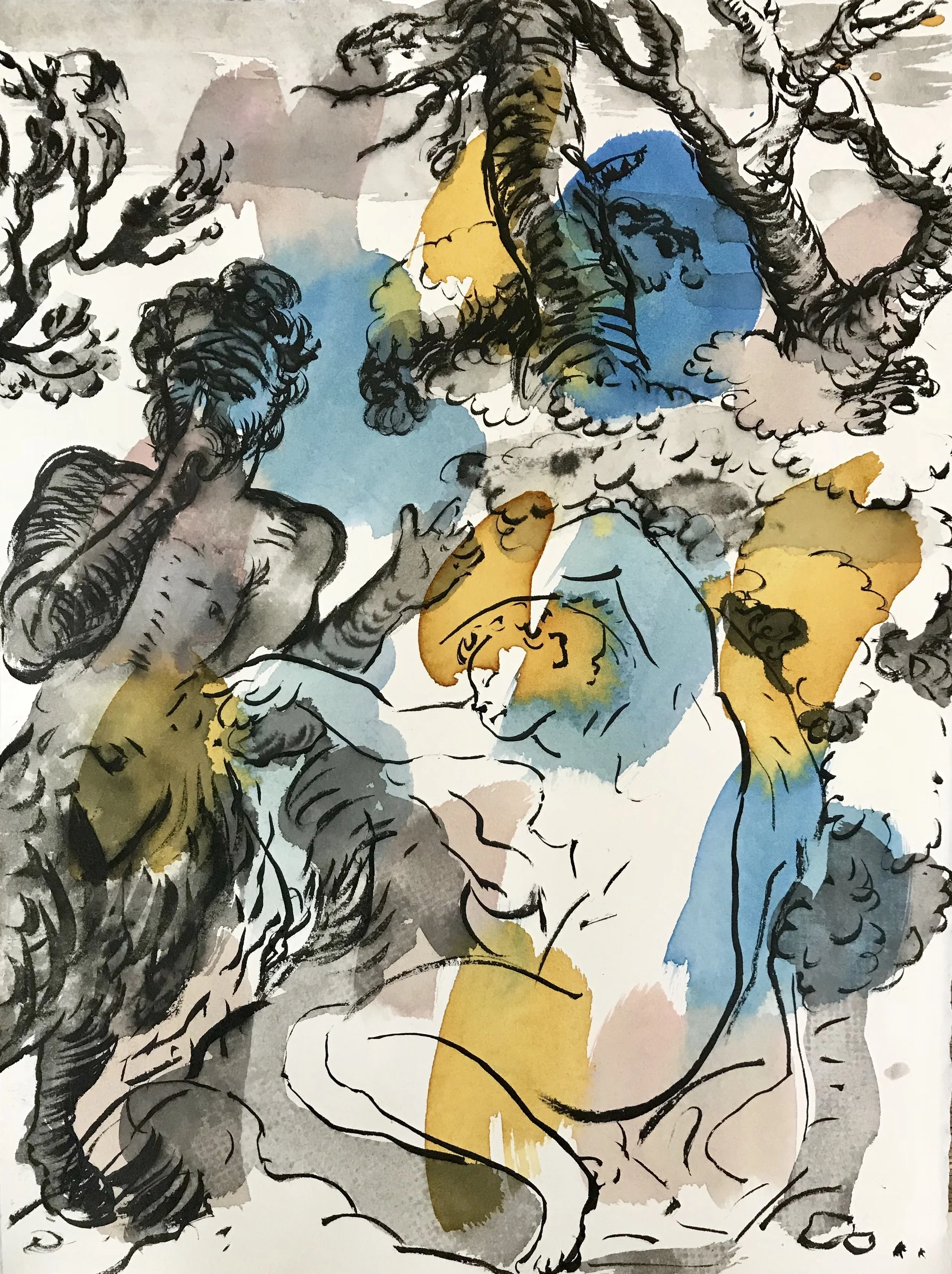 Sennelier Ink on Arches Paper/ 39 x 29 cm/ 2017