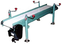 Example of flat conveyor with optional silicone belt