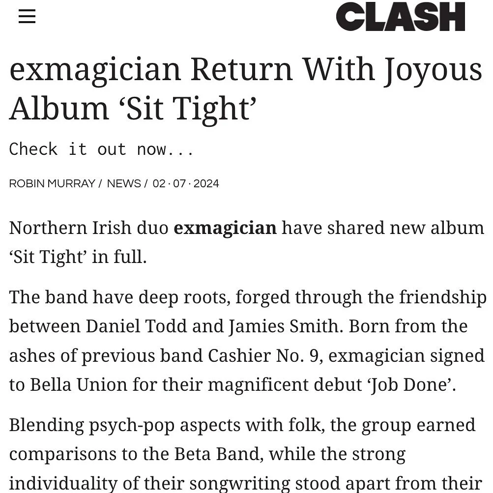 Thanks to @clashmagazine for this one 💚 

swipe to read more

#exmagician #sittight #belfast #ireland #belfastmusic #irishmusic #diymusic #vinyl #bandcamp #cashierno9 #davidholmes