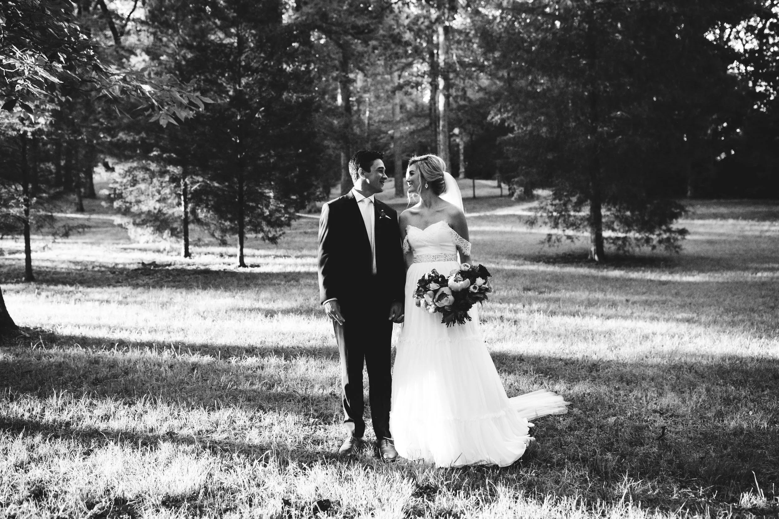 Photographer: Lauren Bailey Photography Wedding Planner: Kendal Perry Wedding Venue: Swann Lake Stables Florist: Rebekah Miller and Brooke Mcafee Cake Designer: Magic Muffins Caterer: Yellow Bicycle Catering Bridesmaid Dresses: Amsale Nouvelle Stationary: Annabelles Calligrapher: Audra Smith