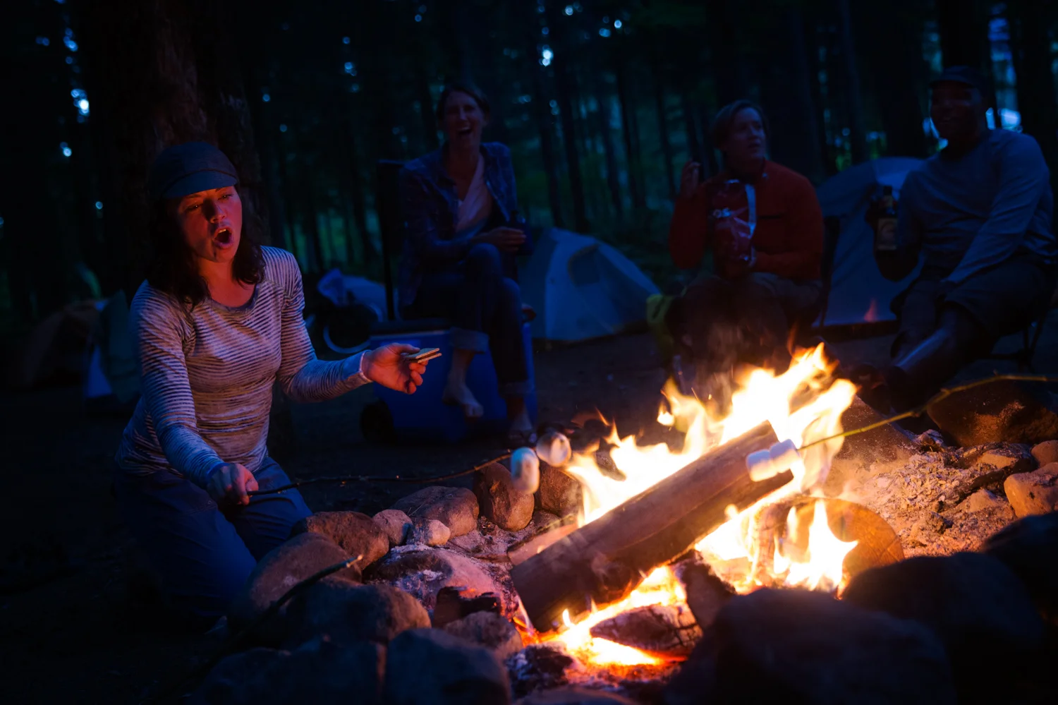 S'mores around the campfire. Mt. Baker, WA