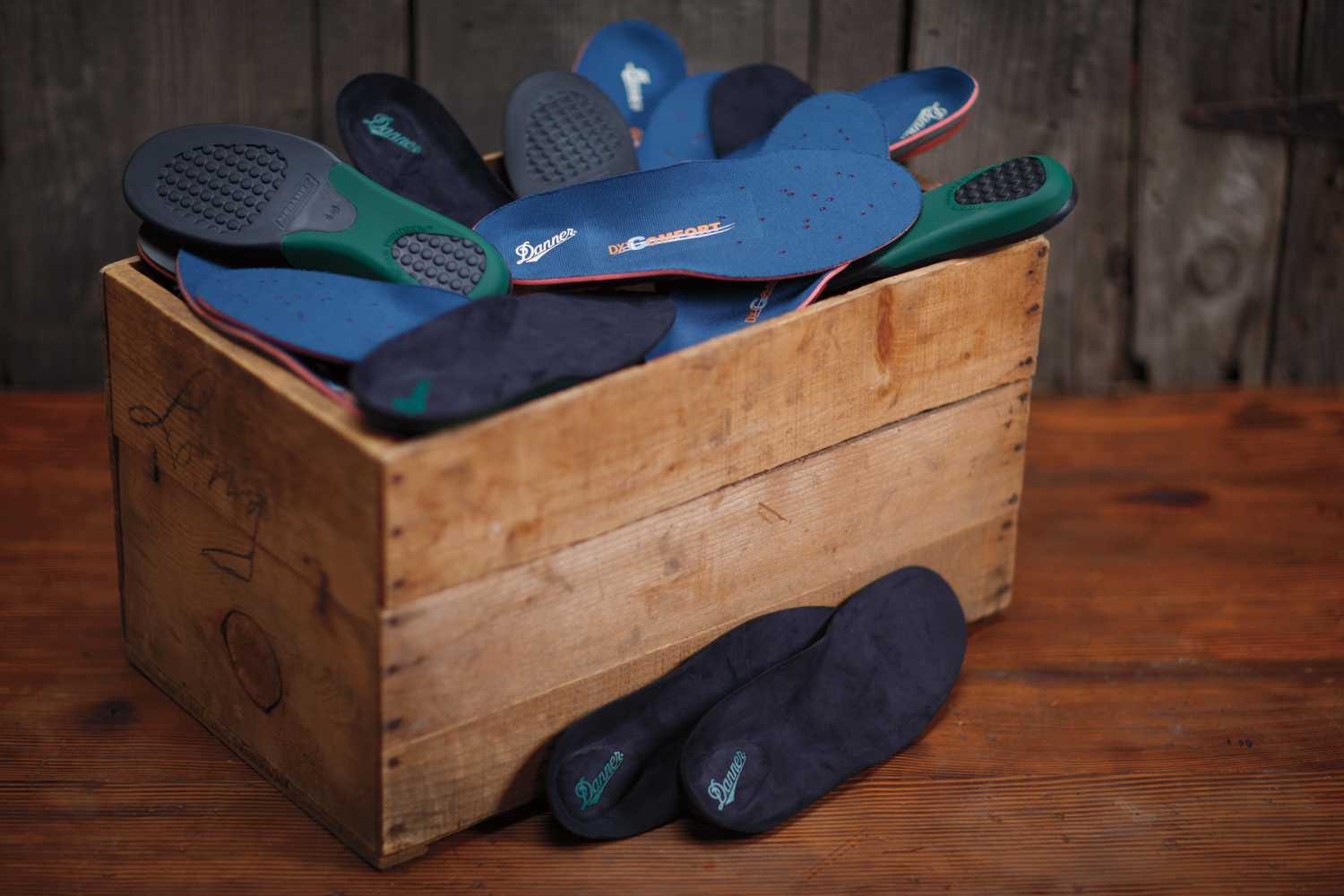  Product photography shot in studio: Danner comfort in-soles.&nbsp; 