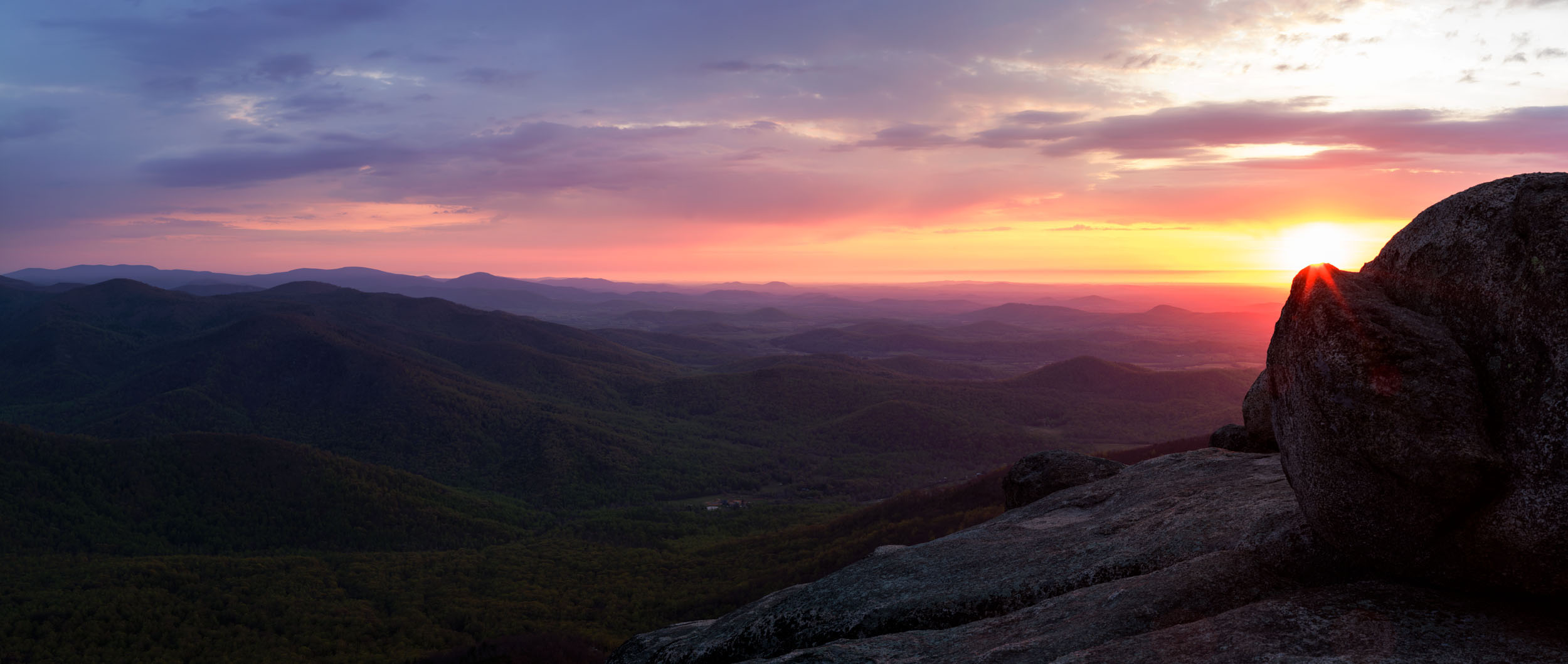 Sunrise From Old Rag Mountain, Shenandoah National Park, Virginia