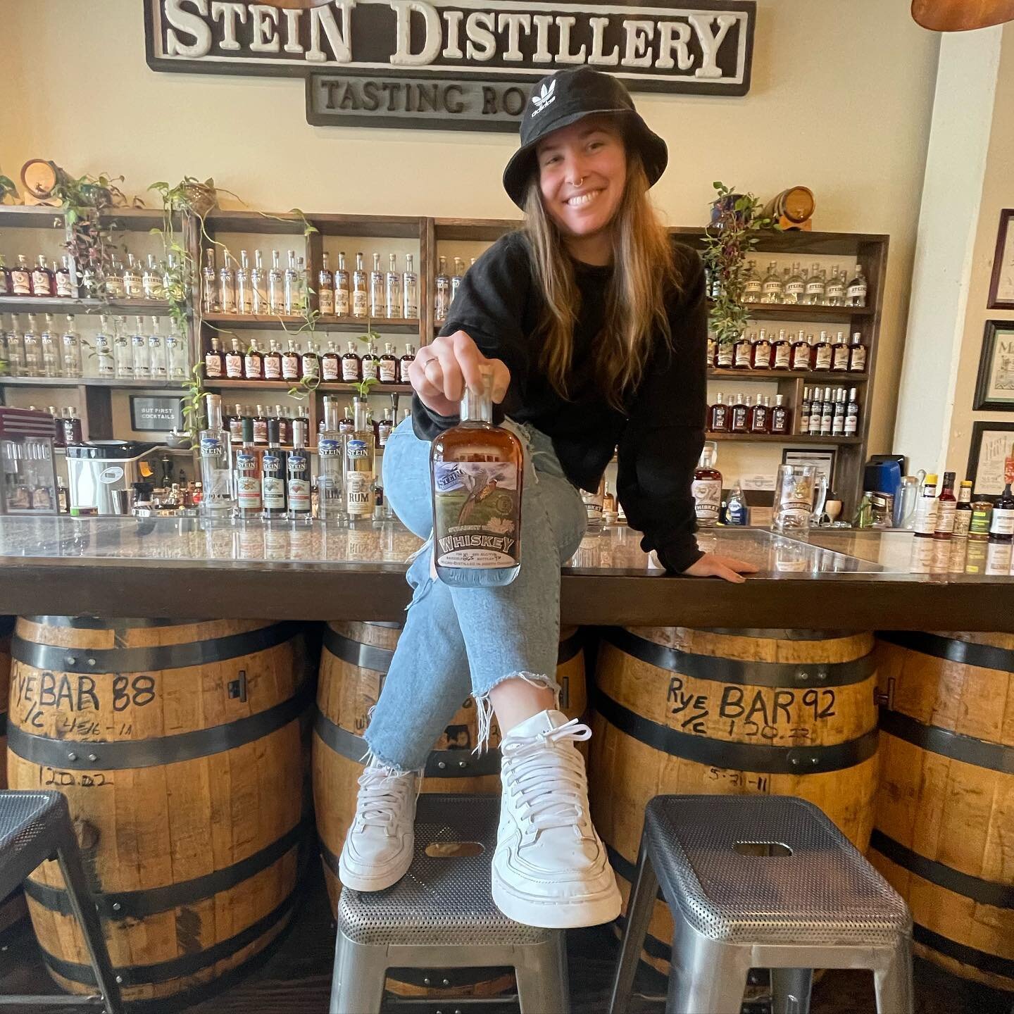 1, 2, 3, say whiskey! (Our wheat whiskey is Emily&rsquo;s favorite!) 💃🏽
.
.
.
.

#cocktails #craftspirits #whiskey #bourbon #rum #rye #vodka #blend #mix #drink #distill #artisancocktail #spiritforward #cheers  #craft #craftcocktails #tastingroom #c