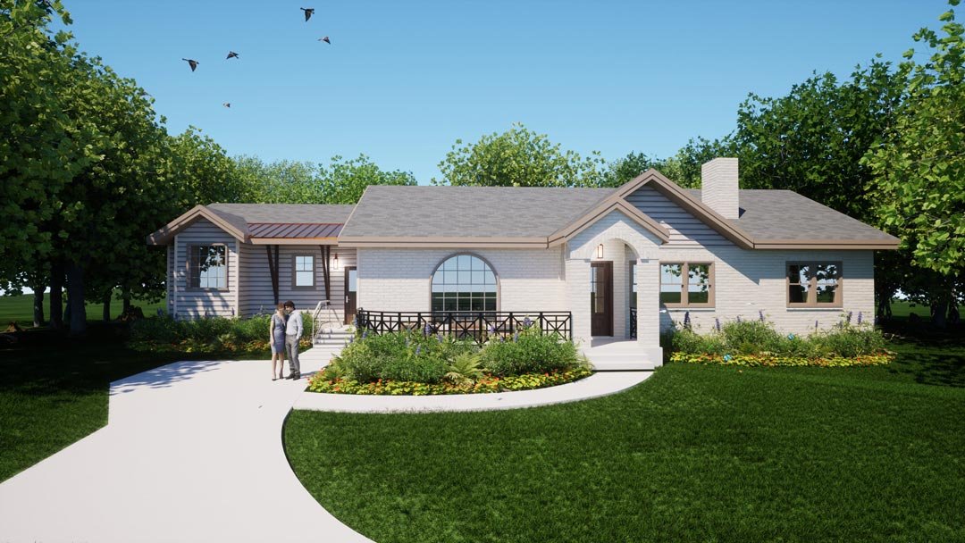 Exterior Architecture on Forest Acres residence, Columbia, South Carolina