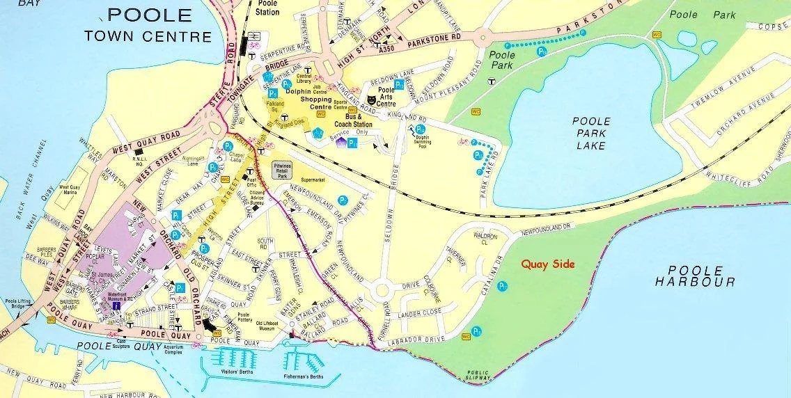 Map from Poole Tourist Board