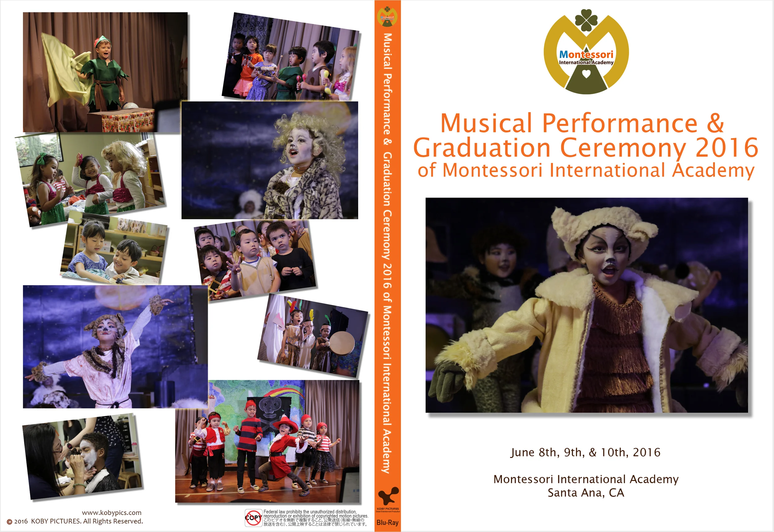 モンテッソーリ国際学園2016お遊戯会/卒園式ビデオ　Montessori International Academy Musical Performance & Graduation 2016 DVD/Blu-Ray