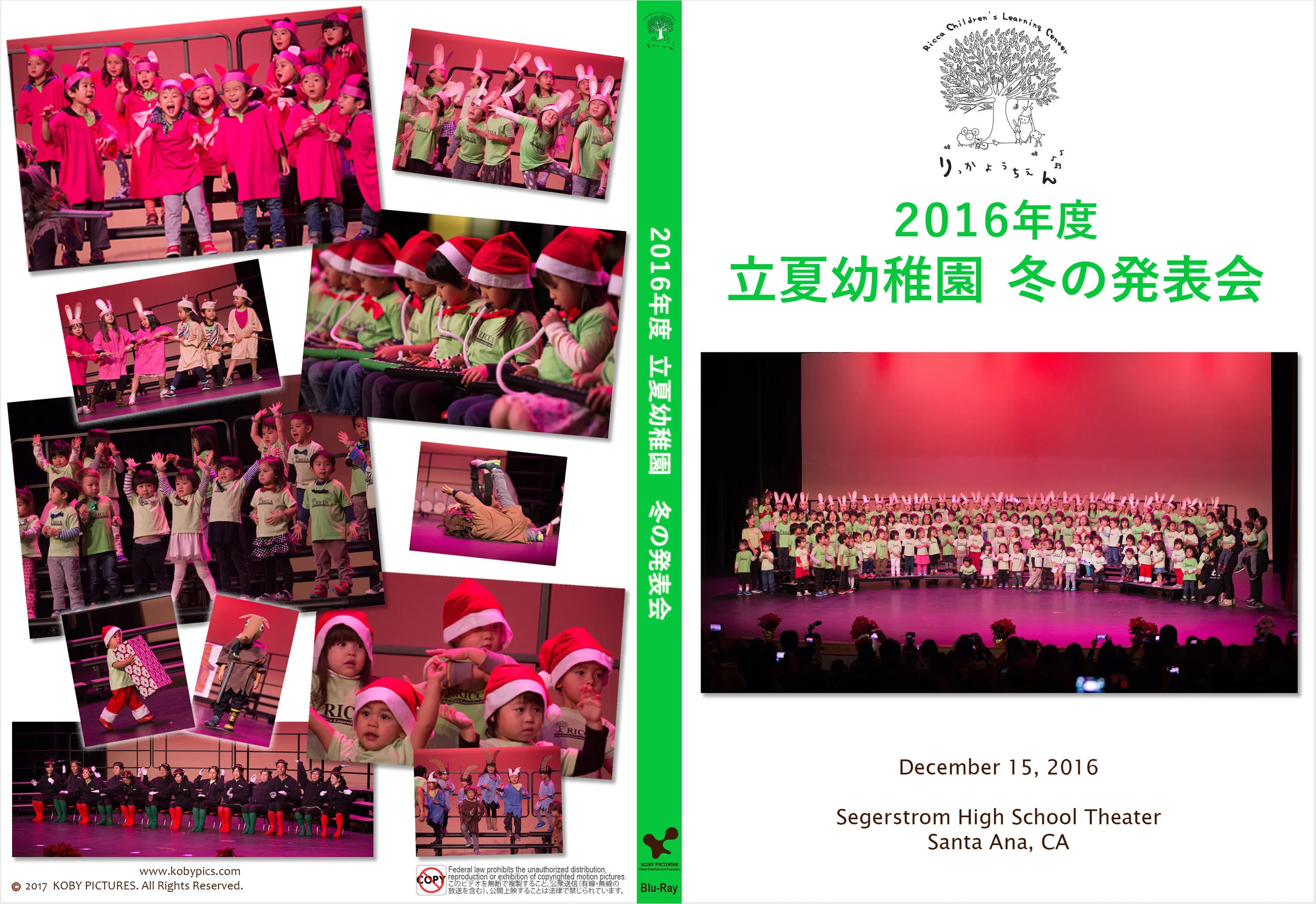 立夏幼稚園2016冬の発表会ビデオ　Ricca Children's Learning Center Winter Performace Show 2016 DVD/Blu-Ray
