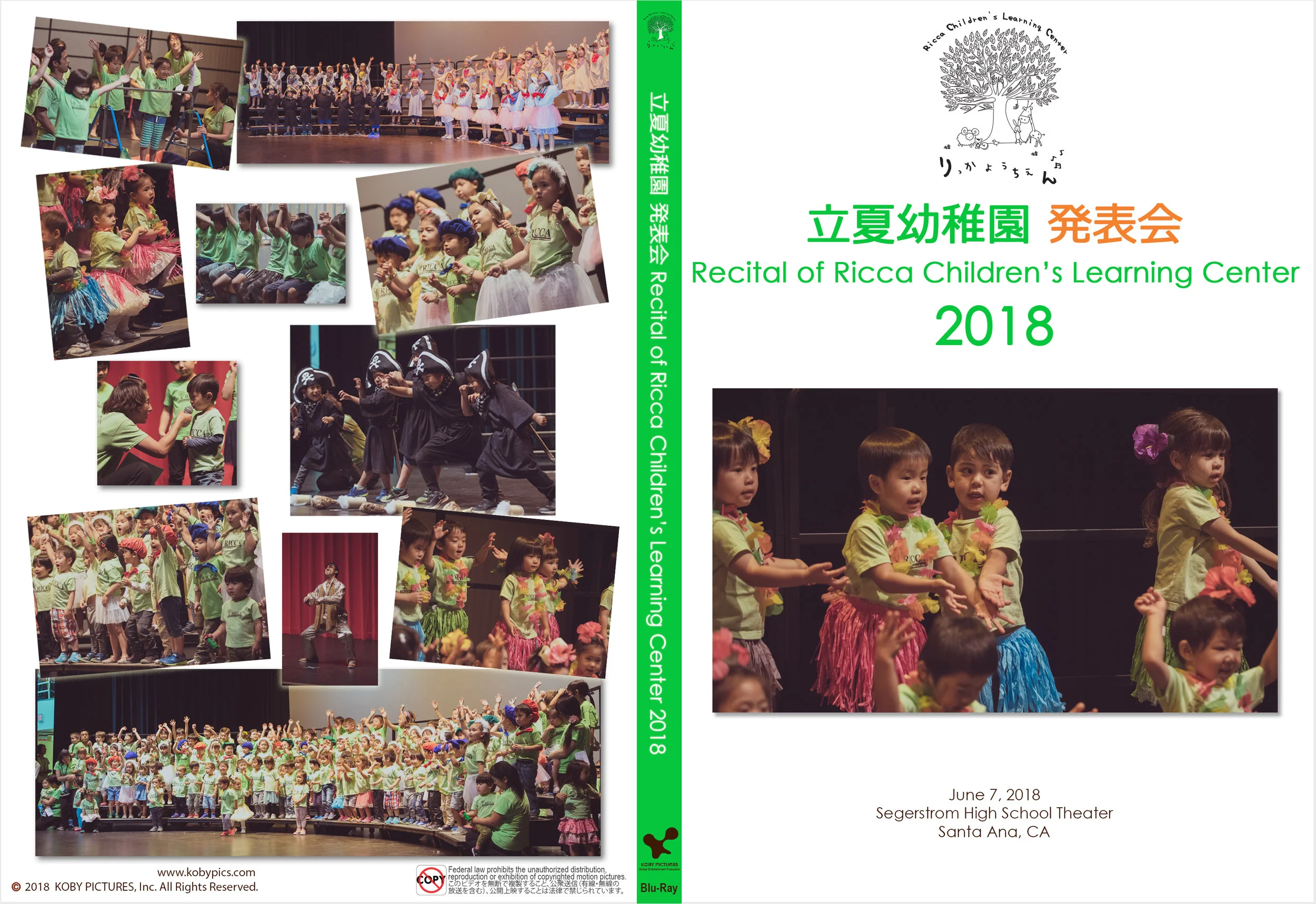 立夏幼稚園2018発表会/卒園式ビデオ　Ricca Children's Learning Center Recital & Graduation 2018 DVD/Blu-Ray