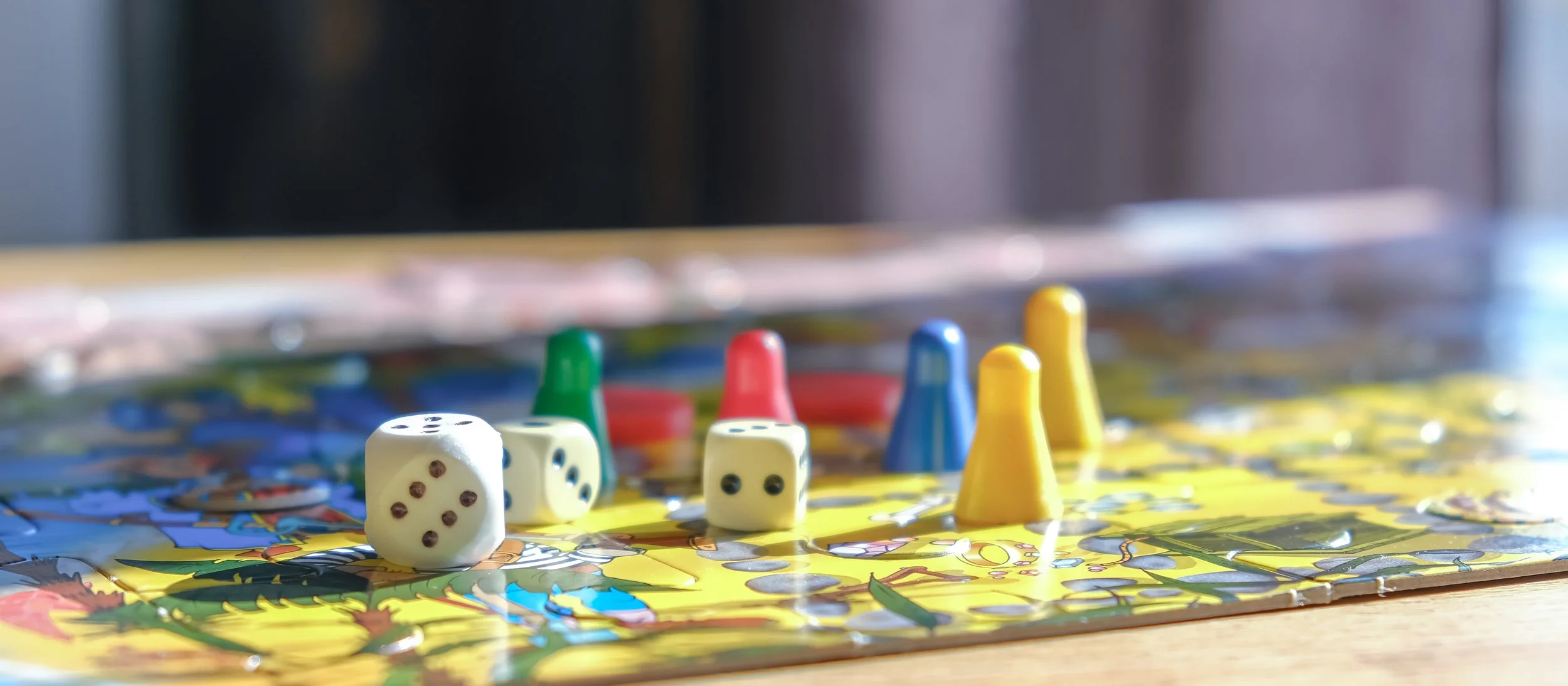 Friends playing board games
