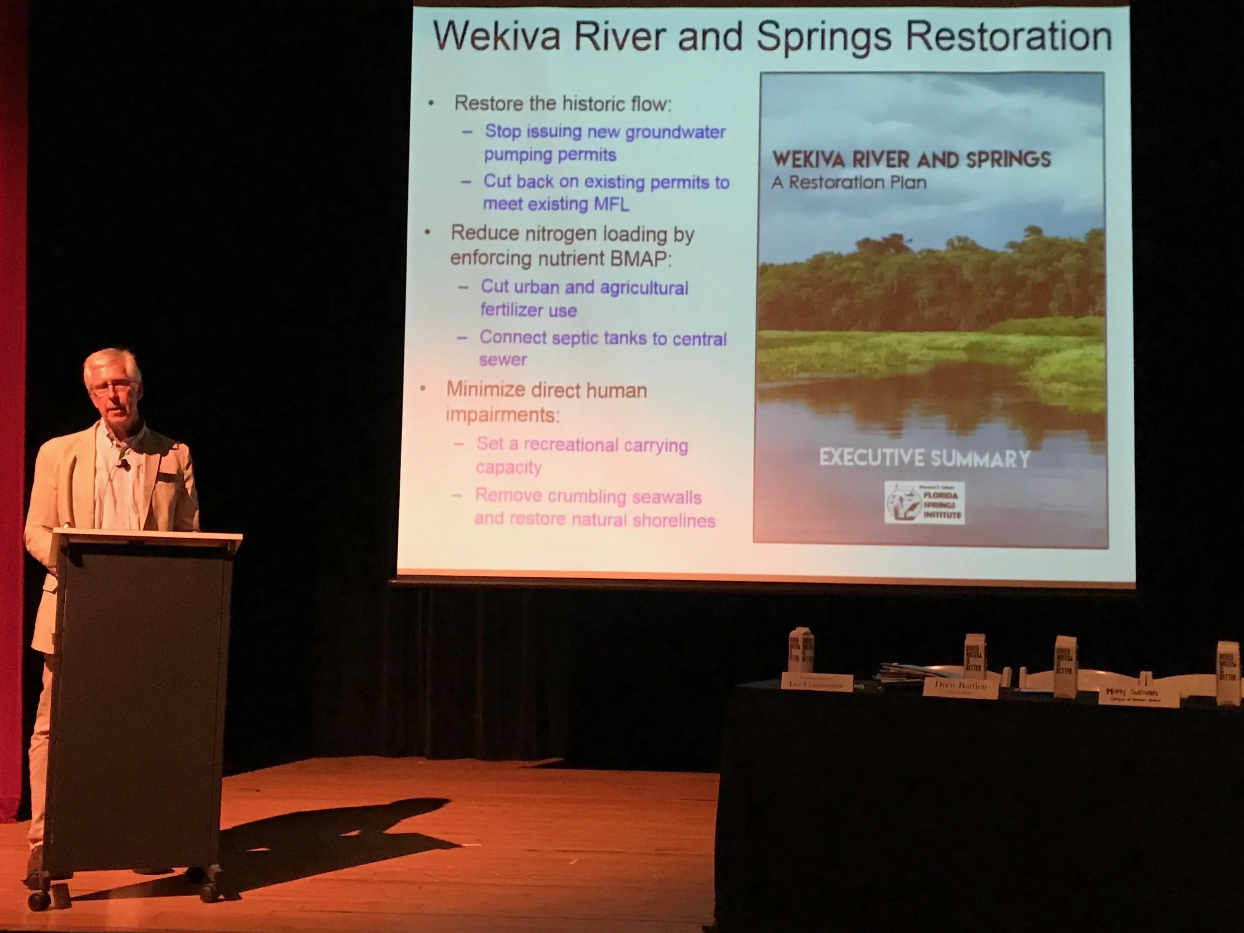 Dr. Robert Knight, Florida Springs Institute, Photo courtesy of CEJ Fellow Samantha Koempel