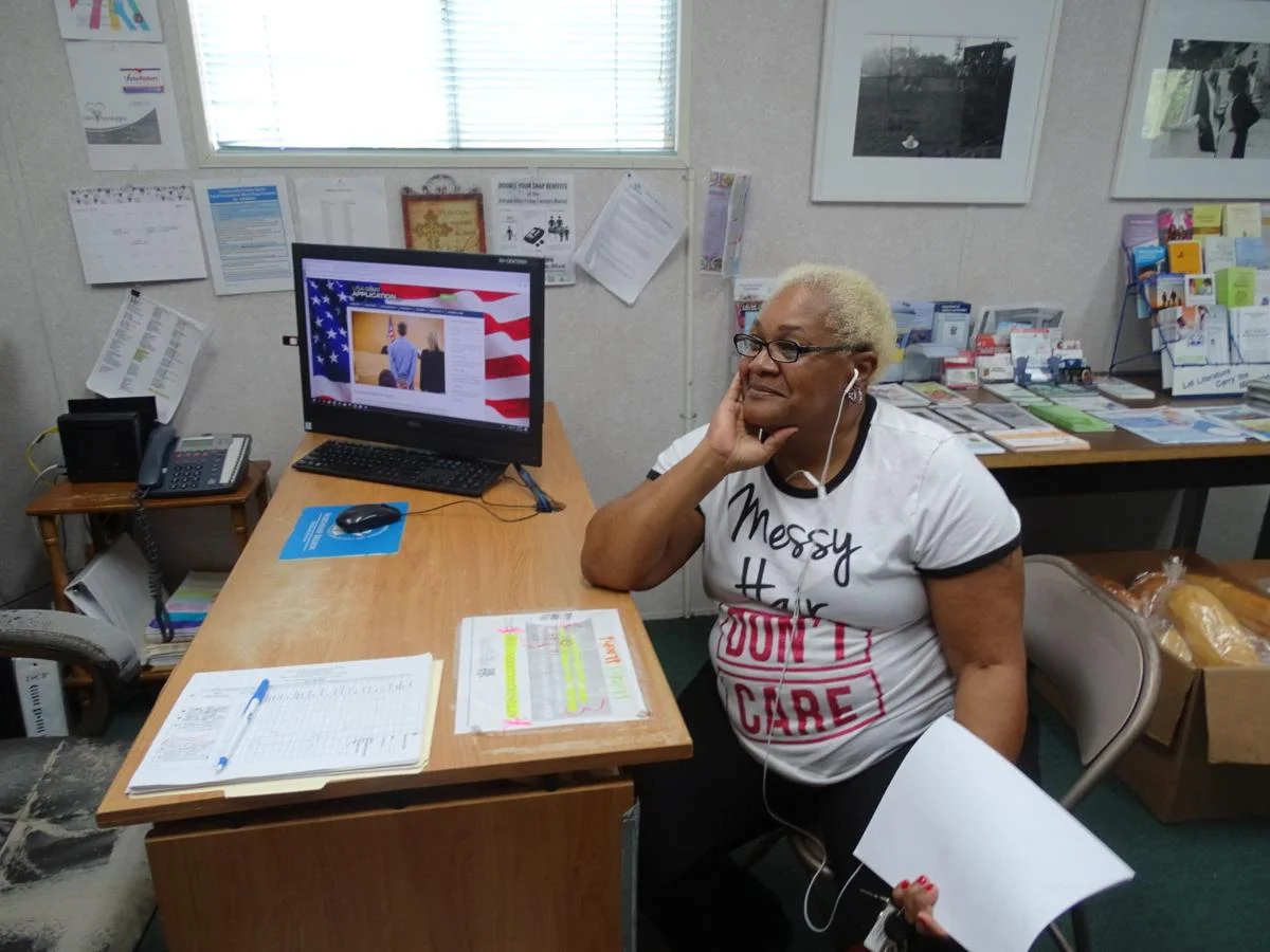 “They help you a lot” — Donna Rene’e Bess is one of those who rely on the Resource Center, ad the knowledge of the administrators, to understand the complicated paperwork associated with life in the modern world, search for jobs, or simply use the computer.