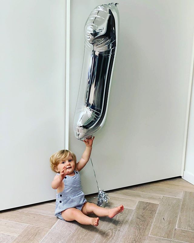 This is 1! I have a feeling that this baby is always going to be reaching. Happy birthday baby boy, you are loved for your beautiful sunny disposition #albalucaandgrey #babygrey #grey #interiordesign #design @maxibobina thank you for the outfit x