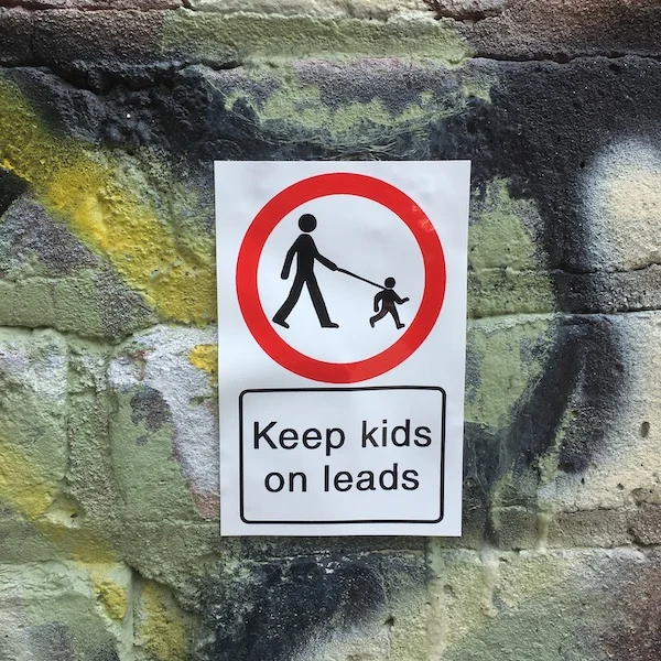 Keep Kids On Leads Sticker by Chris Blake Chappell