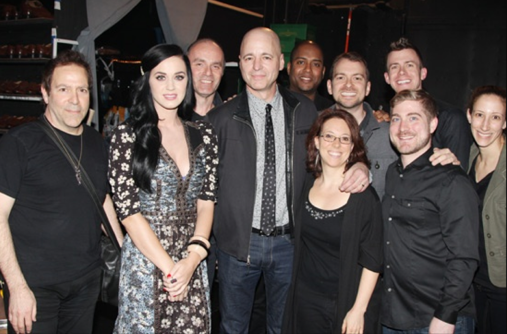 Kinky Boots band backstage with Katy Perry. Photo by Bruce Glikas