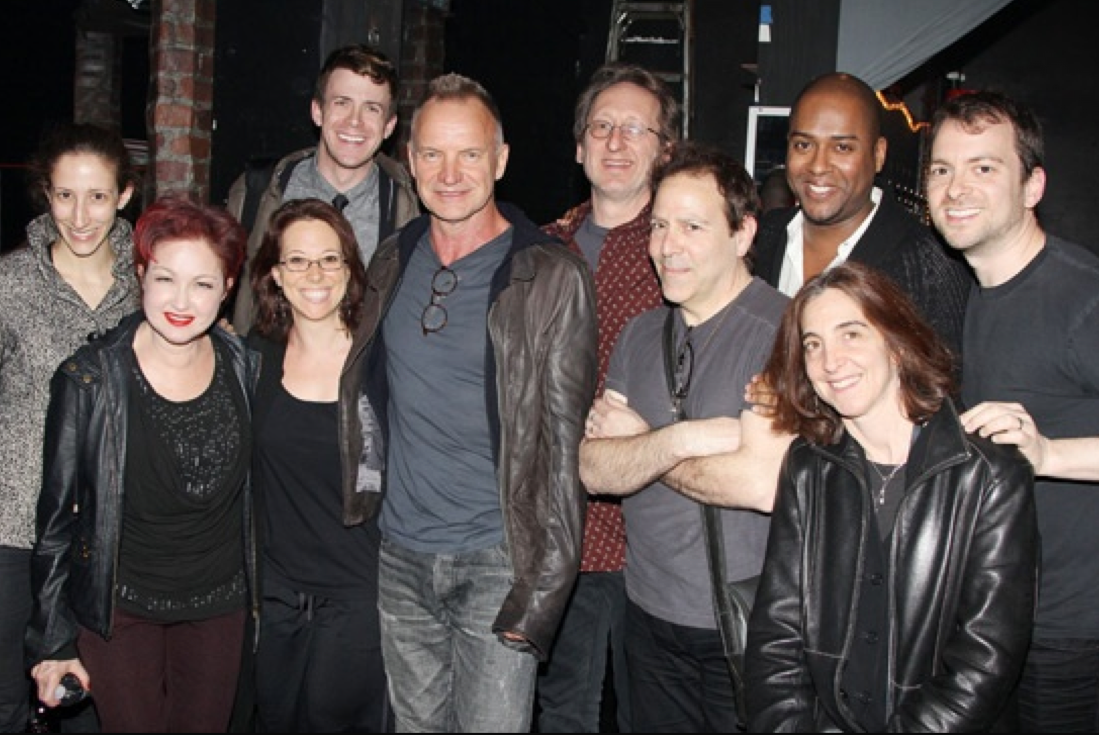 Kinky Boots band backstage with Sting. Photo by Bruce Glikas