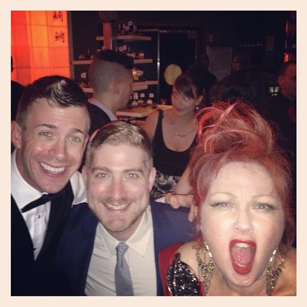 2013 Tony Awards After-Party. Brian and Will with Cyndi Lauper celebrating her big win for Best Original Score!