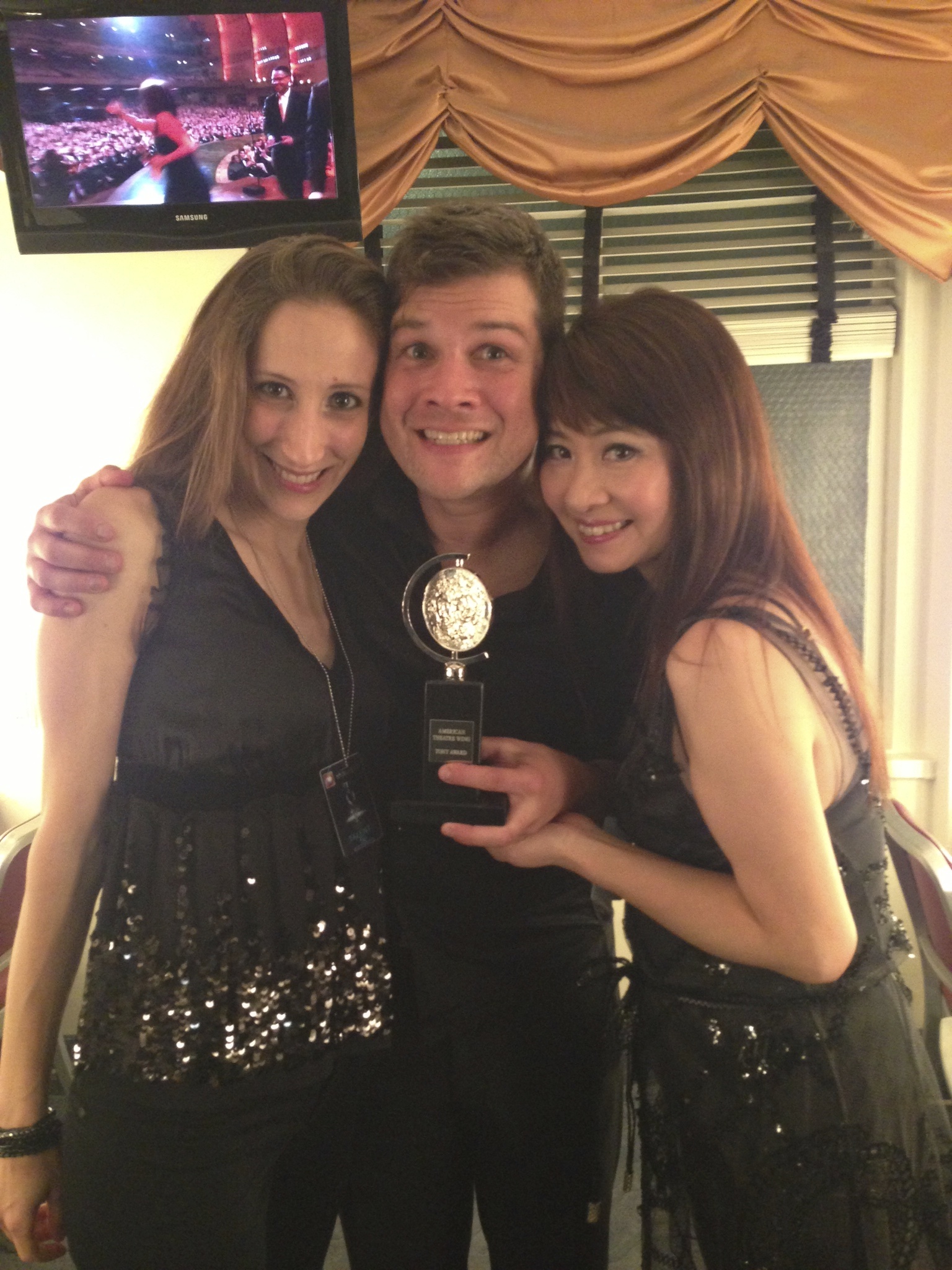 2013 Tony Awards. Hiroko and Allison backstage with Stephen Oremus after his Tony win for Best Orchestrations!