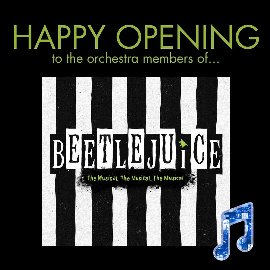 Happy Opening to the musicians, cast, and crew of Beetlejuice!!! @beetlejuicebway @beetlejuicetourband