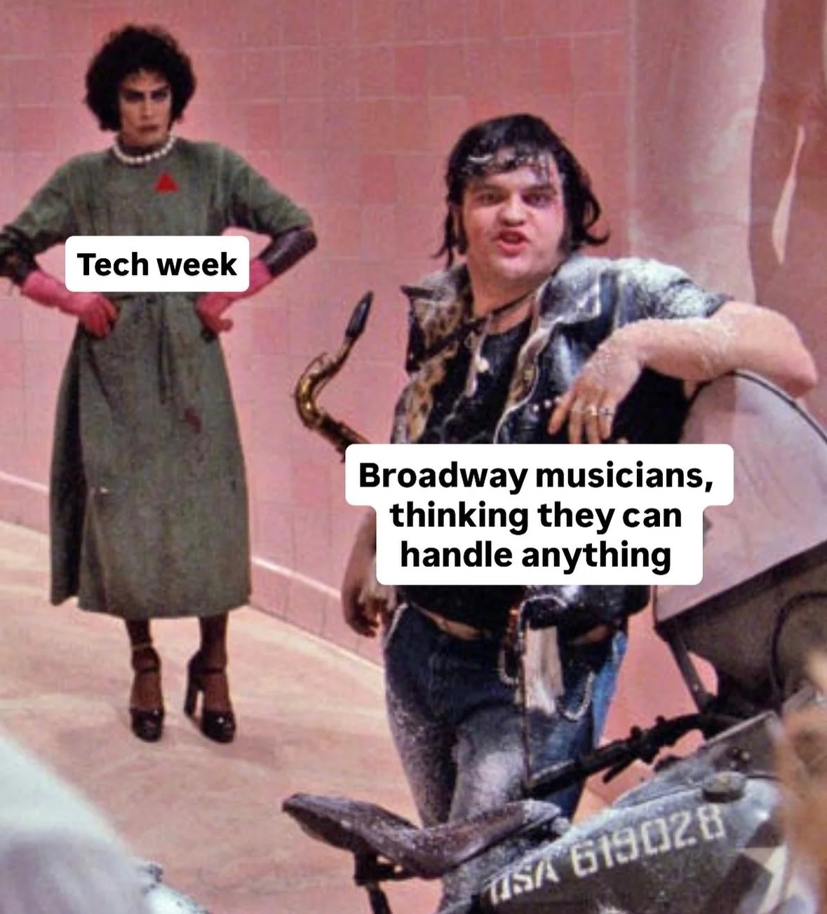 Sending love and prayers to our musicians over at @rockyhorrorbway during tech week 😅🙌🙌 👀 

Welcome to the midtown block!! 😍😍

Rocky Horror begins its first preview on March 26