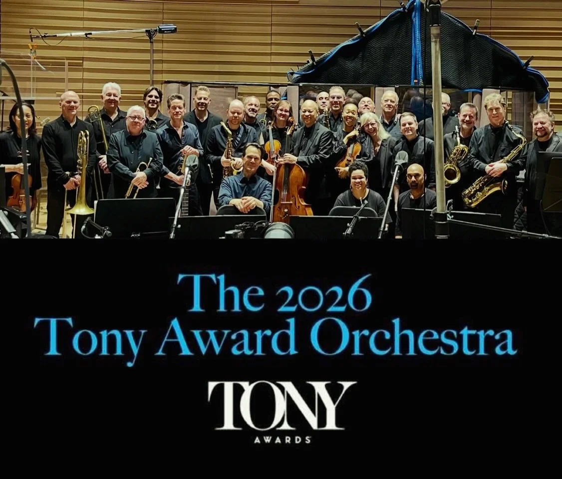 Meet the fantastic musicians of the Tony Award Orchestra!! 🔥🔥. Under the music direction of @vaccariellopatrick, this orchestra performs LIVE each year from the DiMenna Center for the epic award ceremony 🎭 

[SLIDE 1] FULL ORCHESTRA

[SLIDE 2] STR