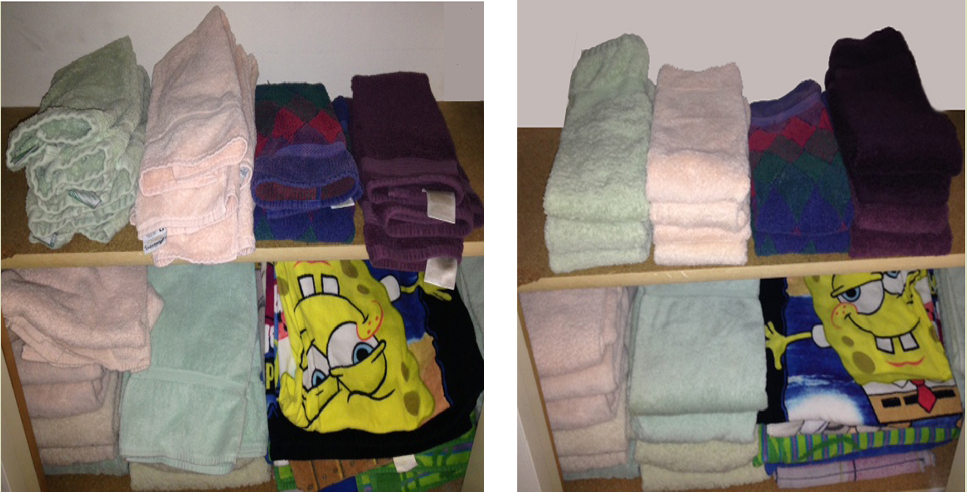Messy vs. Neat Towels