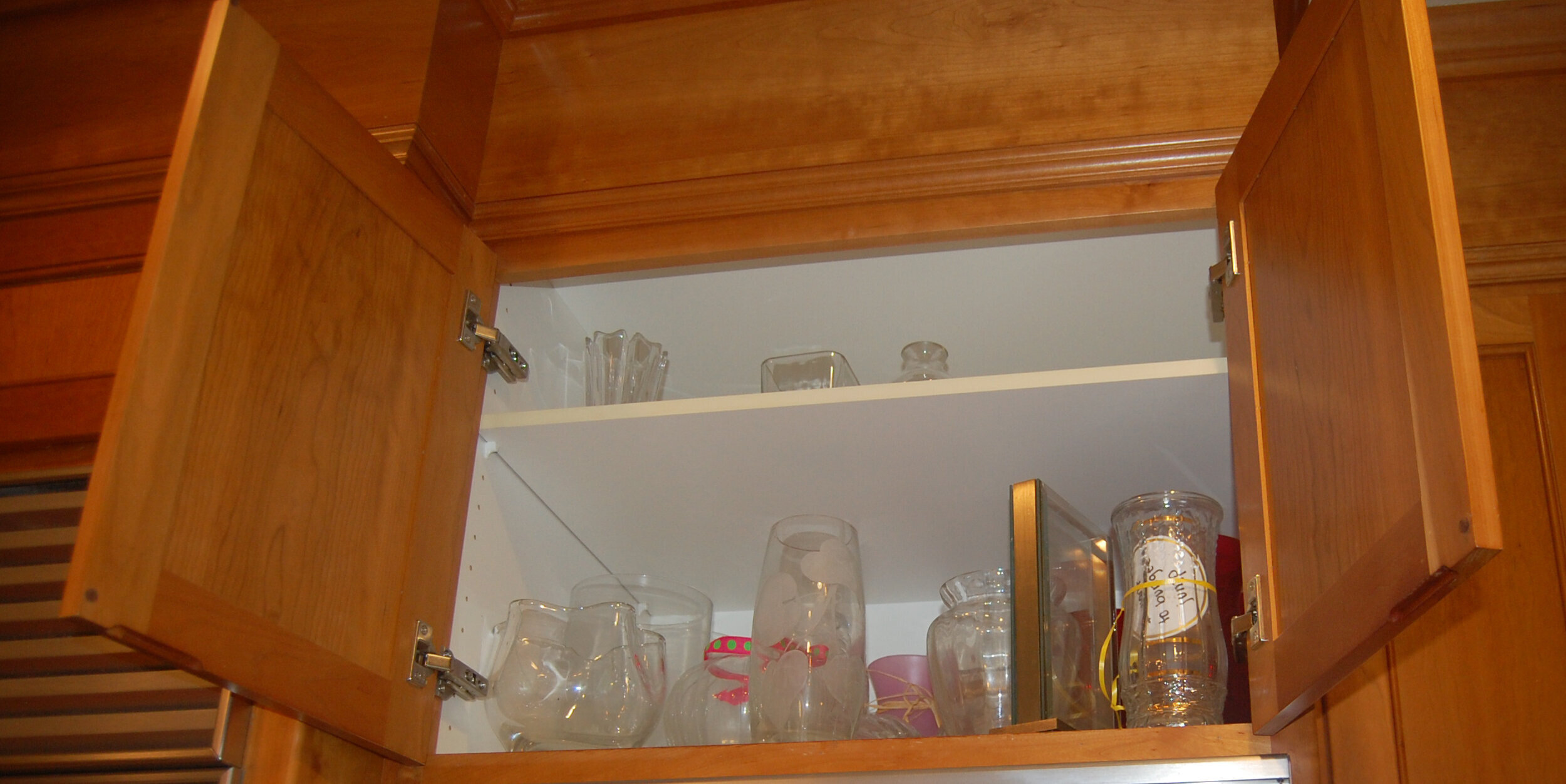 Store vases and sentimental items up high