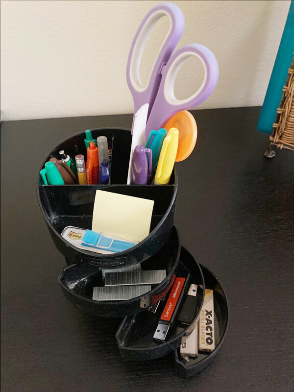 Open 3 drawer desktop organizer