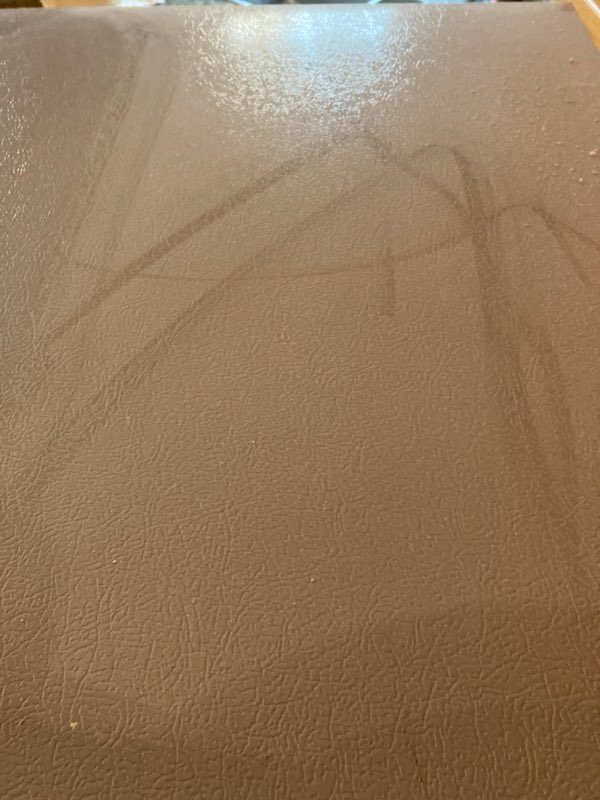 Fridge top dust streaks