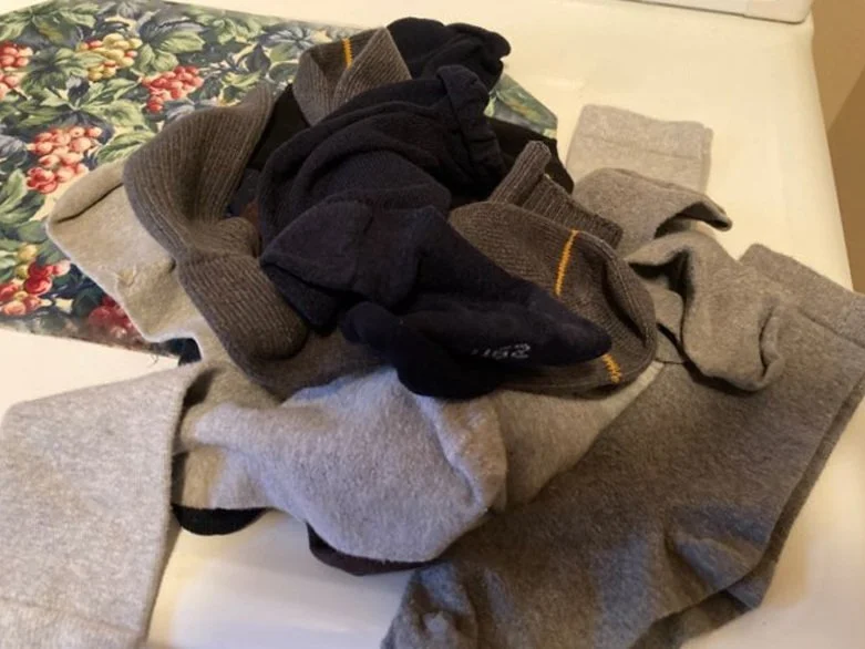 Sock dump is visually overwhelming