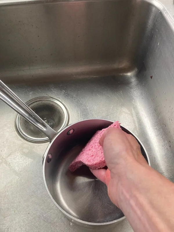 Wipe or scrub clean after soaking