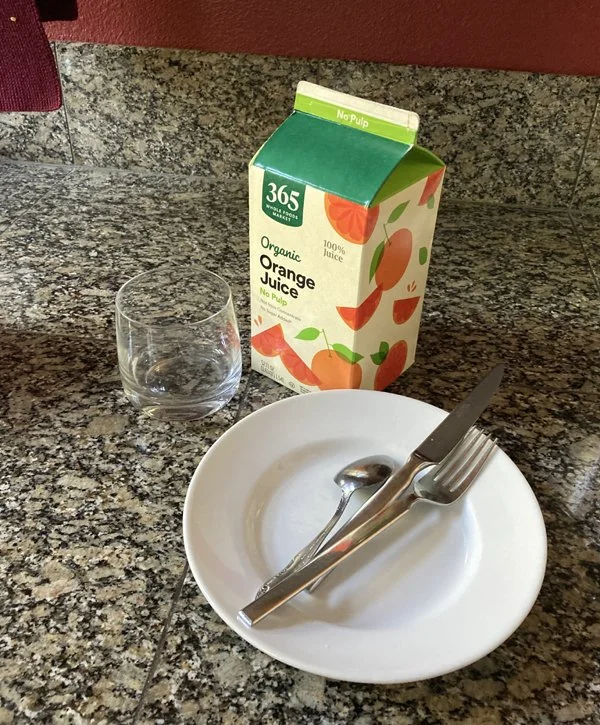 Drinks and glassware relocated