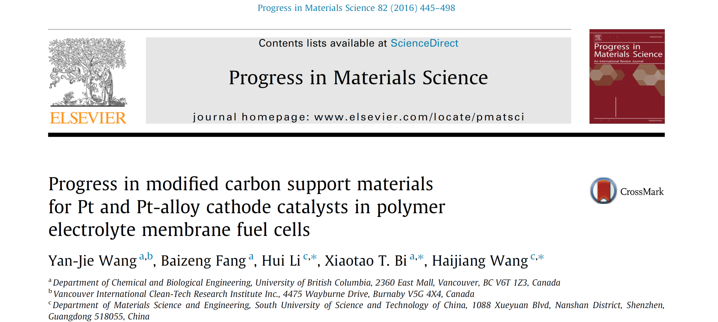 Dr. Xiaotao Bi published high impact paper on Progress in Materials Science