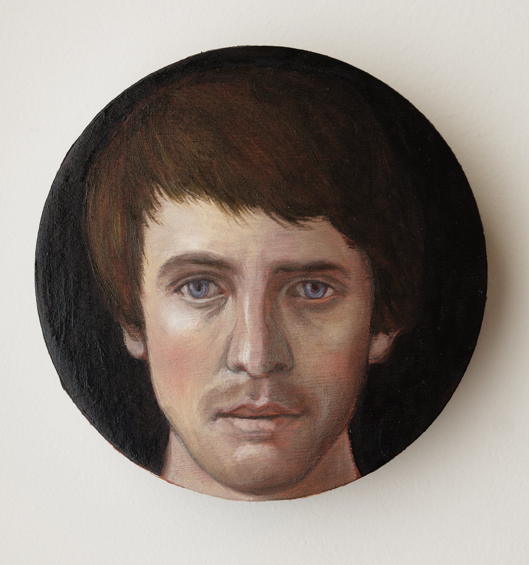 The Visitor, 2022. Oil on panel. 6" diameter