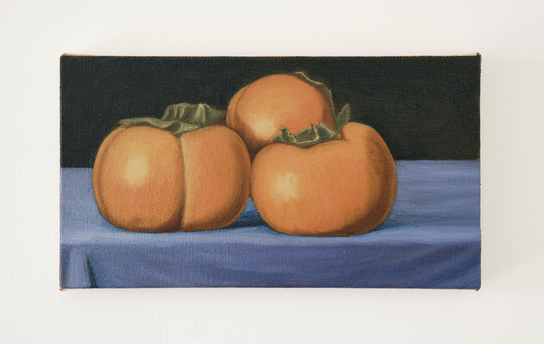 Persimmons, 2020. Oil on canvas. 6 x 10.5"