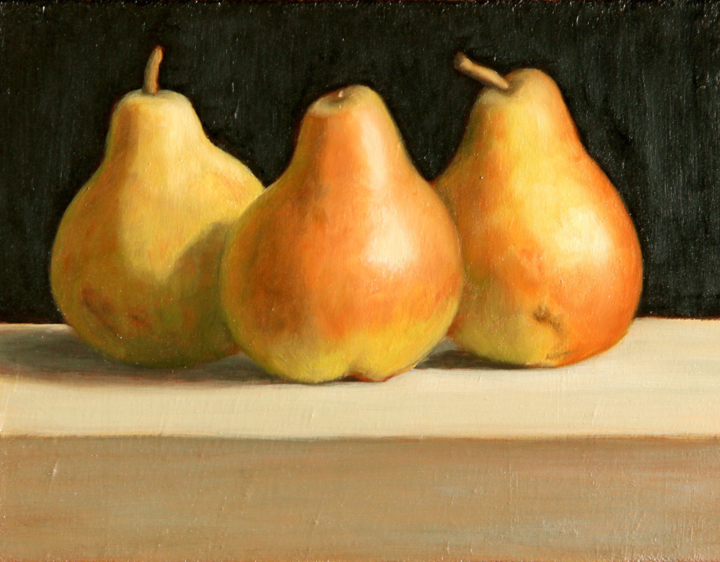 Pears, 2022. Oil on canvas. 7 1/2 x 10 1/4"