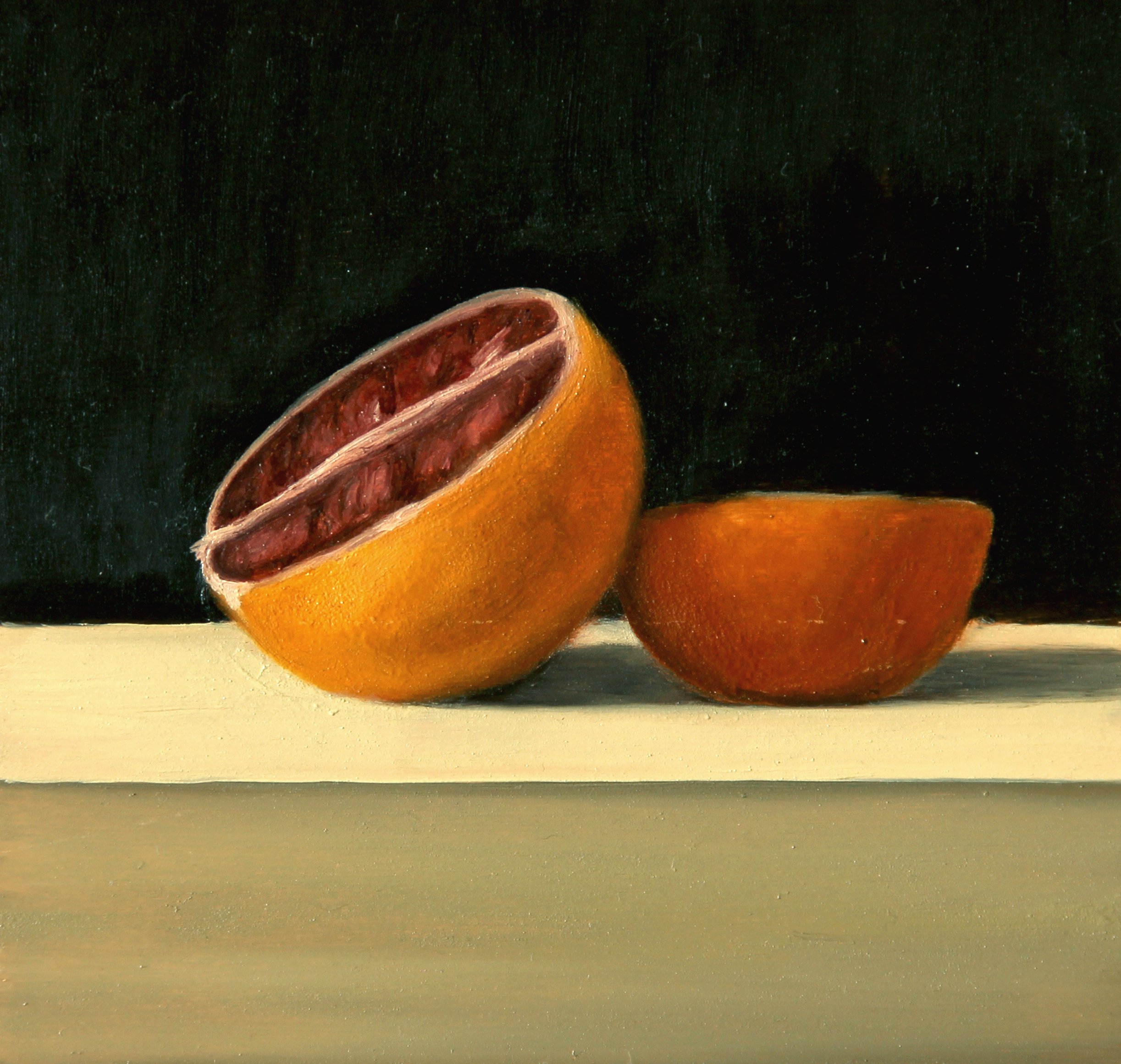 Blood Orange (3), 2022. Oil on aluminum. 14.25 x 15.5 cm