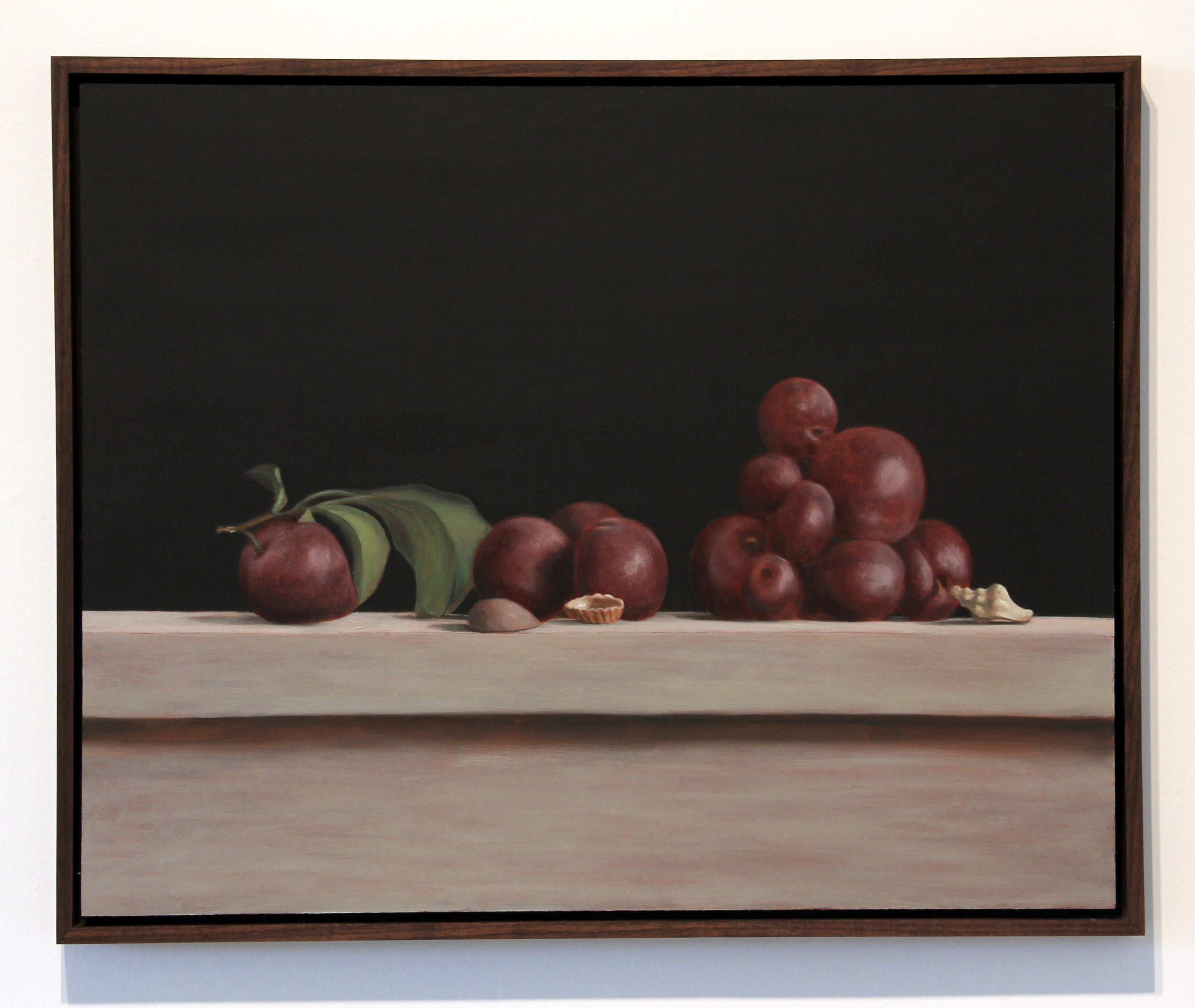 Plums, 2023. Oil on copper panel. 16 x 20"