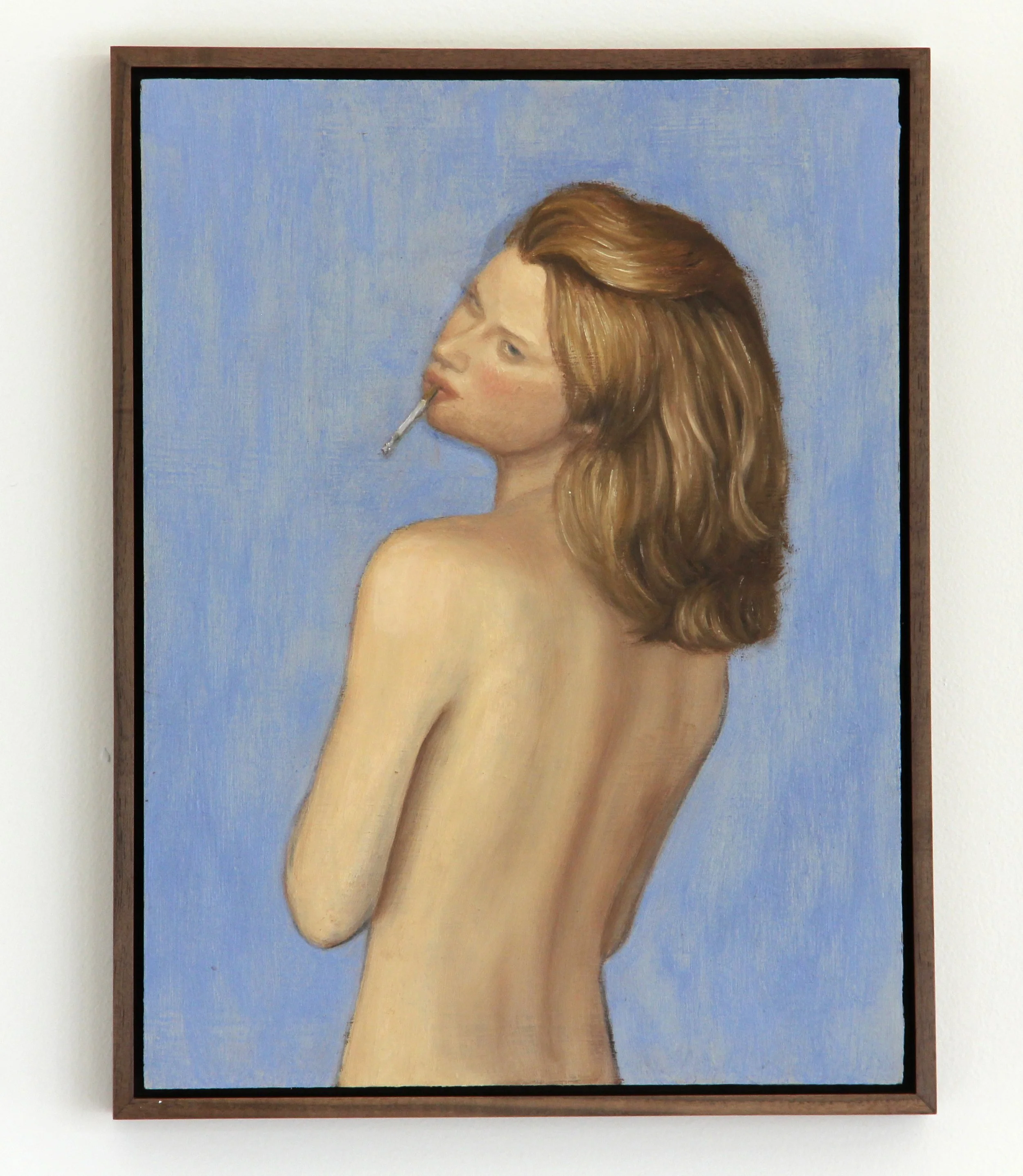 The Smoker. Oil on aluminum. 12 1/4 x 9 1/4"