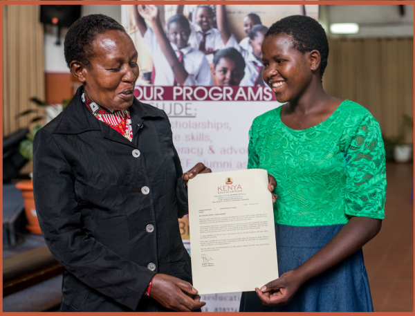 (Precious & her mother on orientation day)