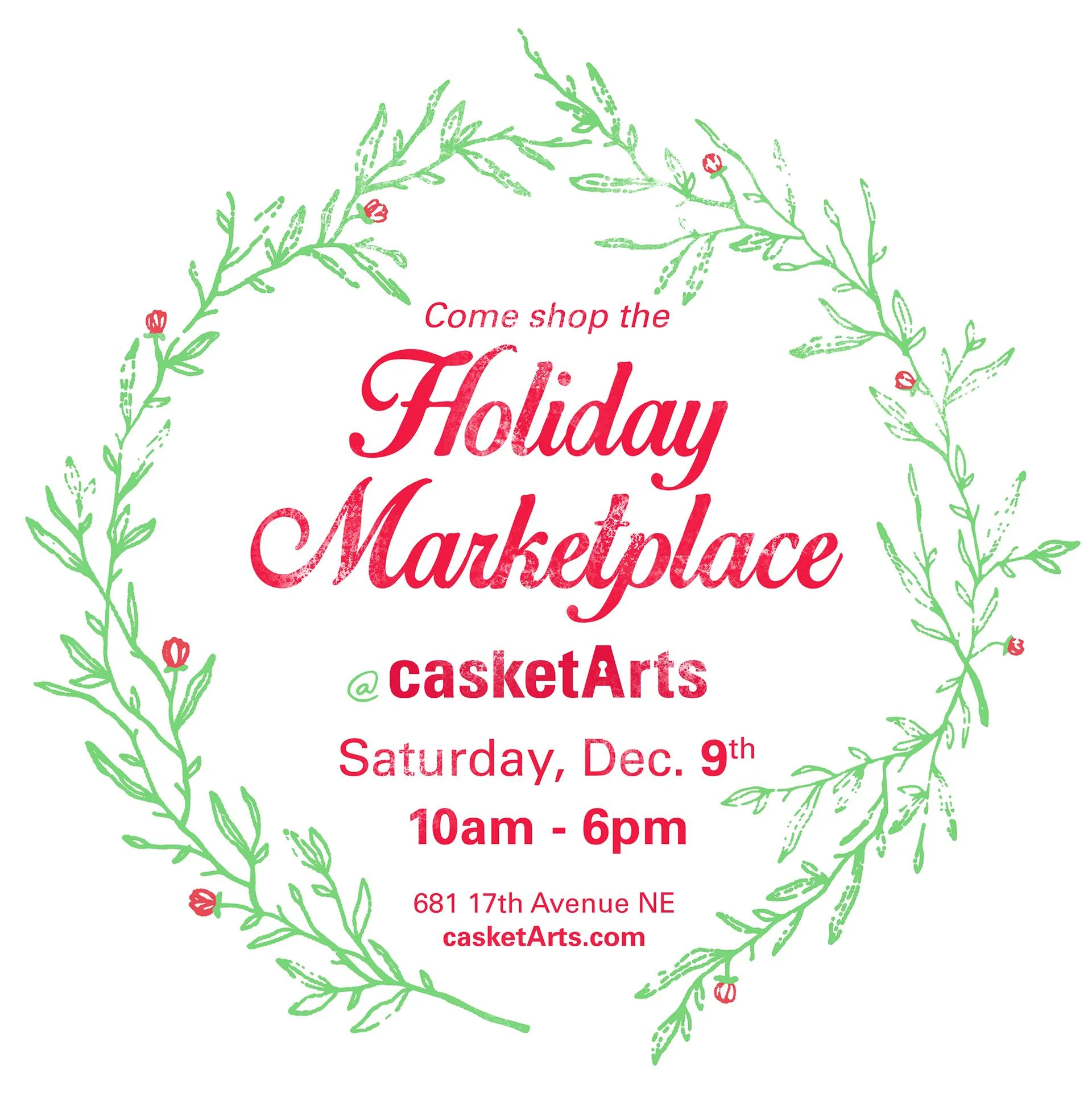 Holiday Marketplace at Casket Arts