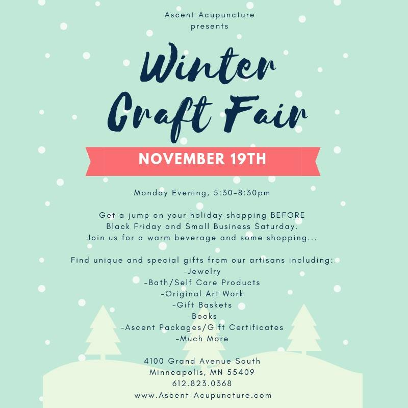 Winter Craft Fair at Ascent Acupuncture