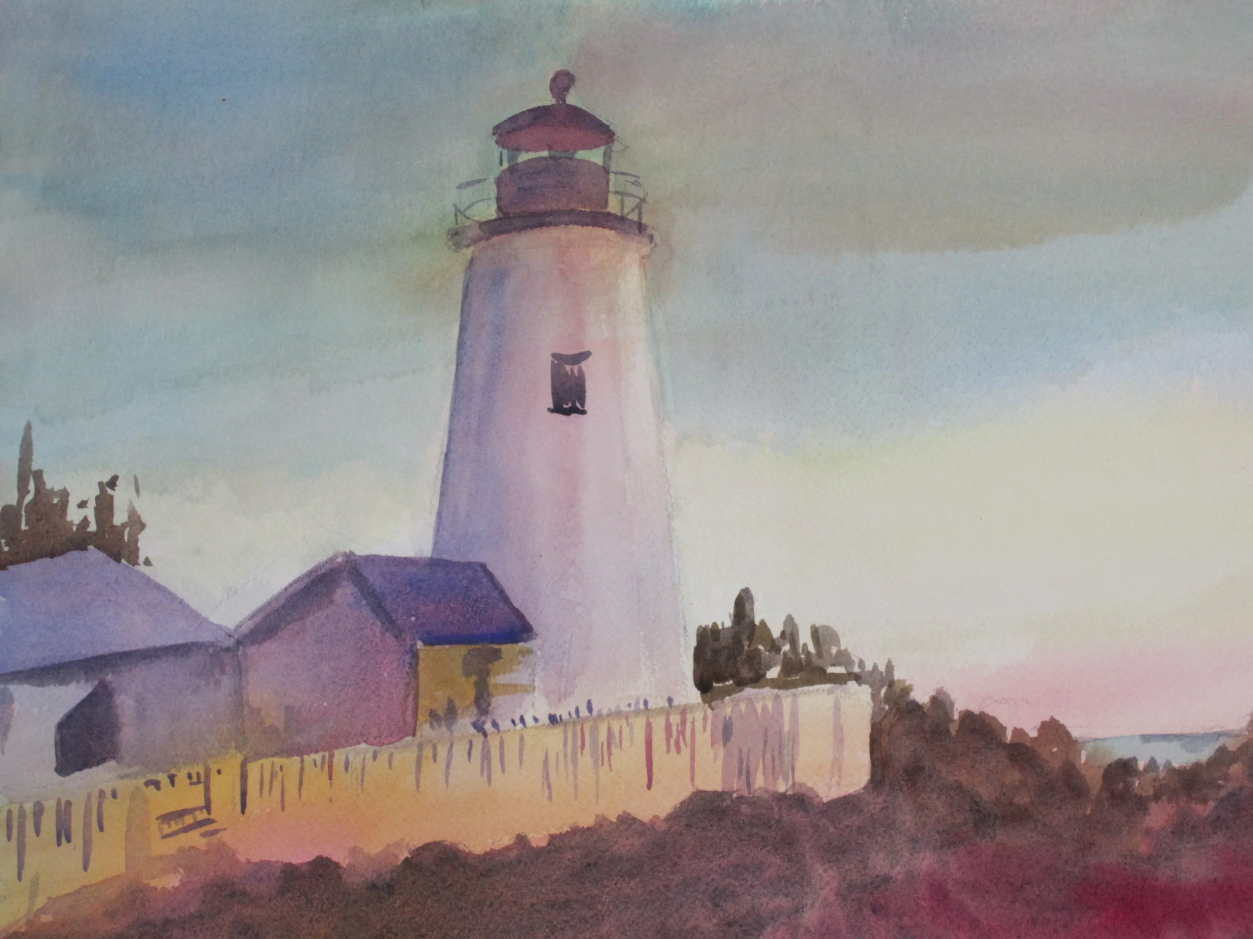 Lighthouse at Dawn (12" x 16")