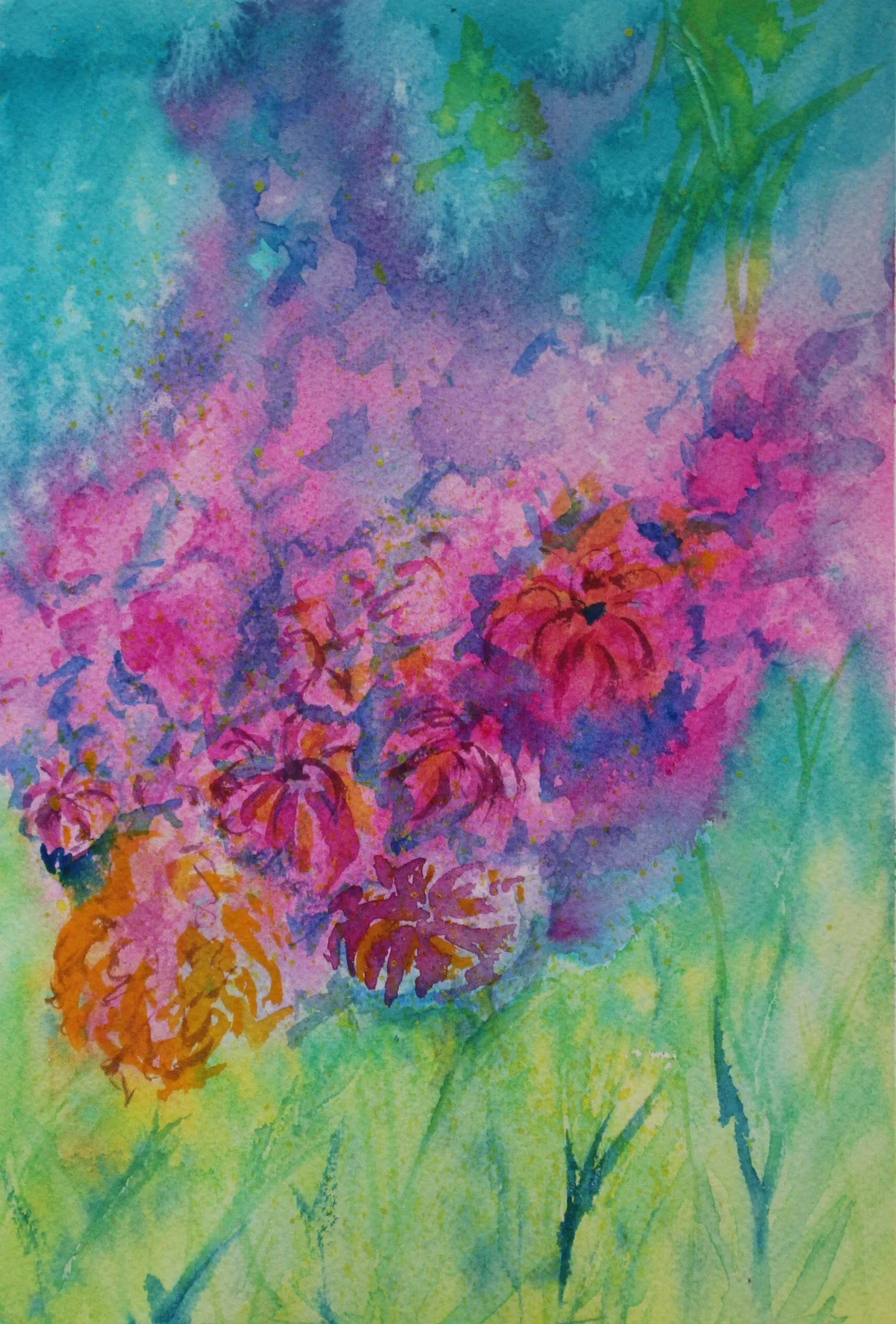 Flower Fall (7" x 10")