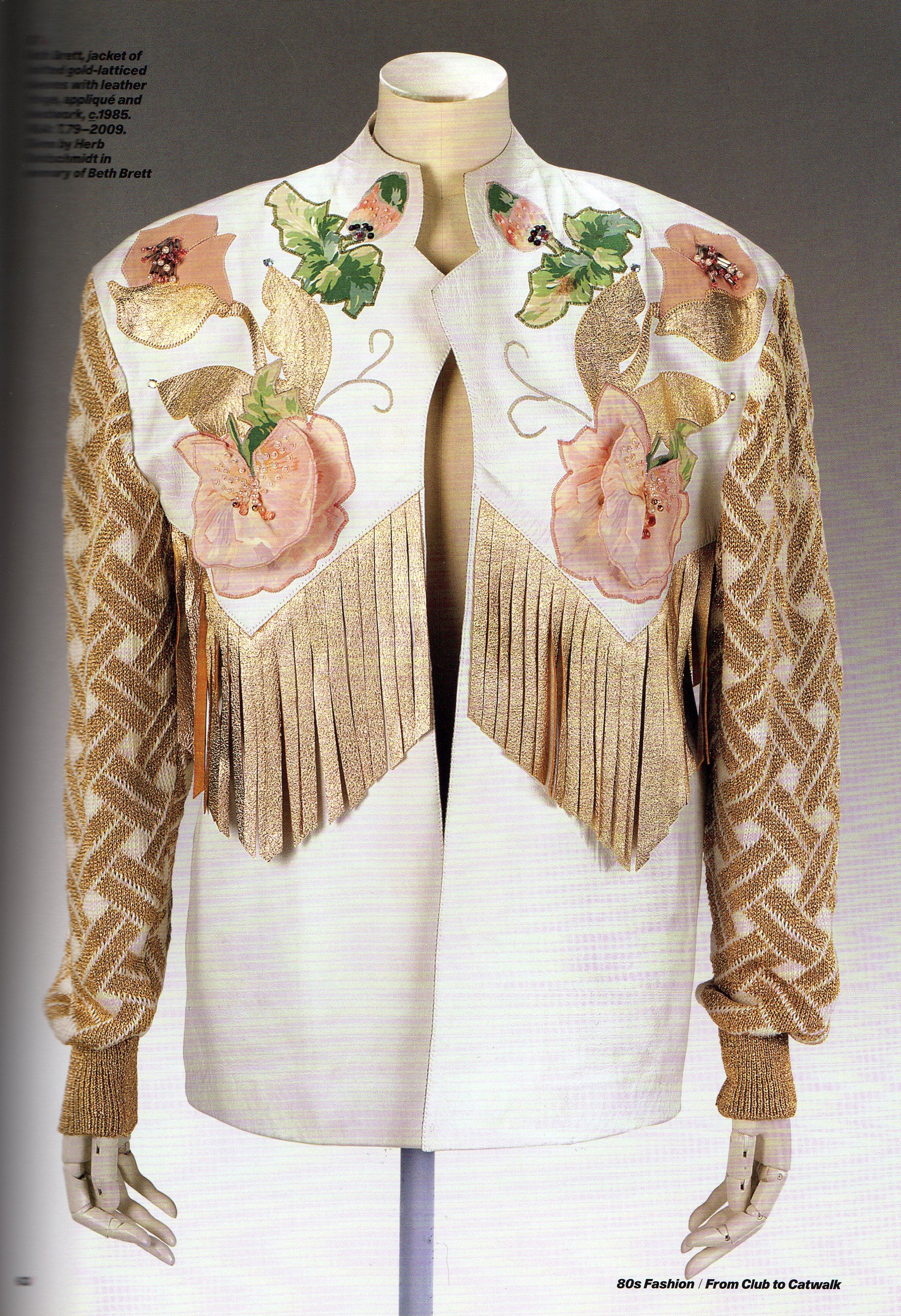 Leather and appliqued jacket, 1980s