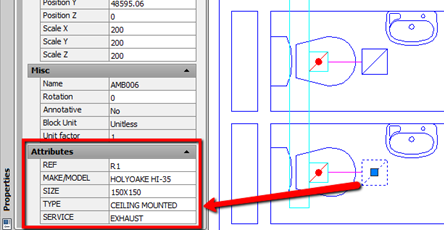 BLOCK ATTRIBUTE OF STANDARD, "DUMB", AUTOCAD® BLOCK
