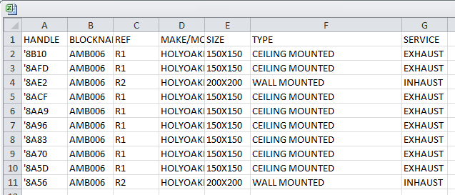 EXPORTING OF "INTELLIGENT" AUTOCAD® BLOCK ATTRIBUTE INFORMATION AND DATA TO AND FROM EXCEL