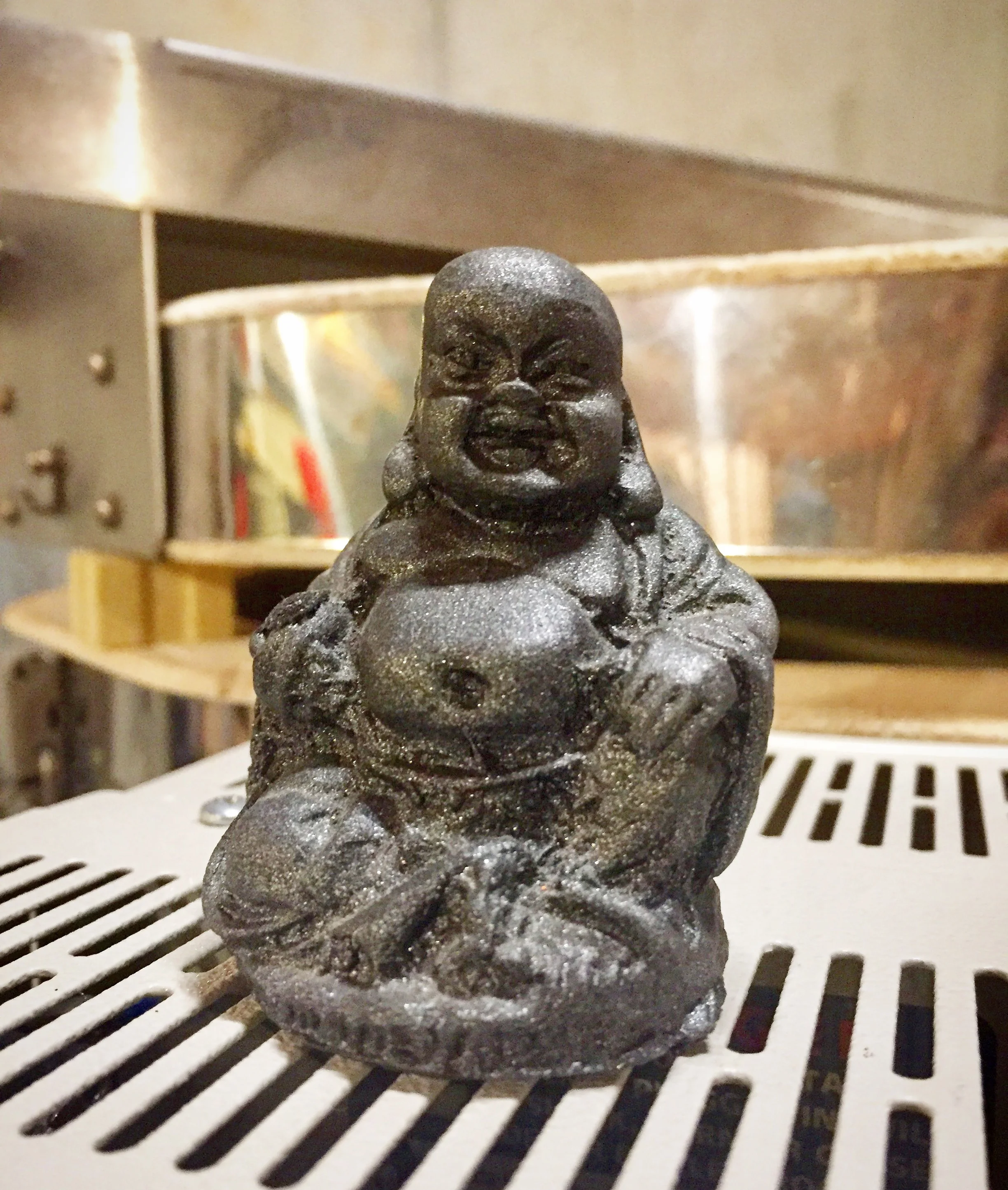 This guy is actually my second kiln god. The first one, pictured in the first picture above, bit it early on. I still have him in pieces. 