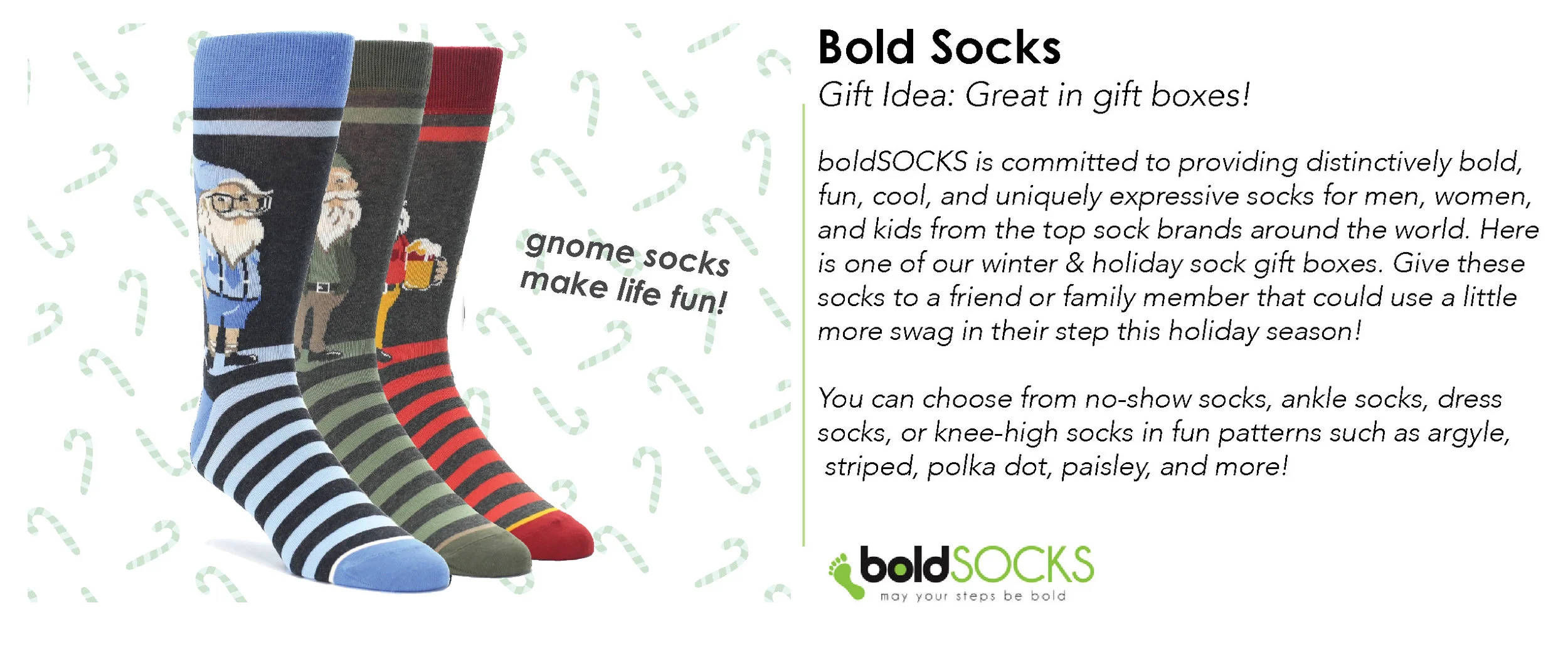 Photo Credit: boldSOCKS - Shop the Look: boldSocks Website