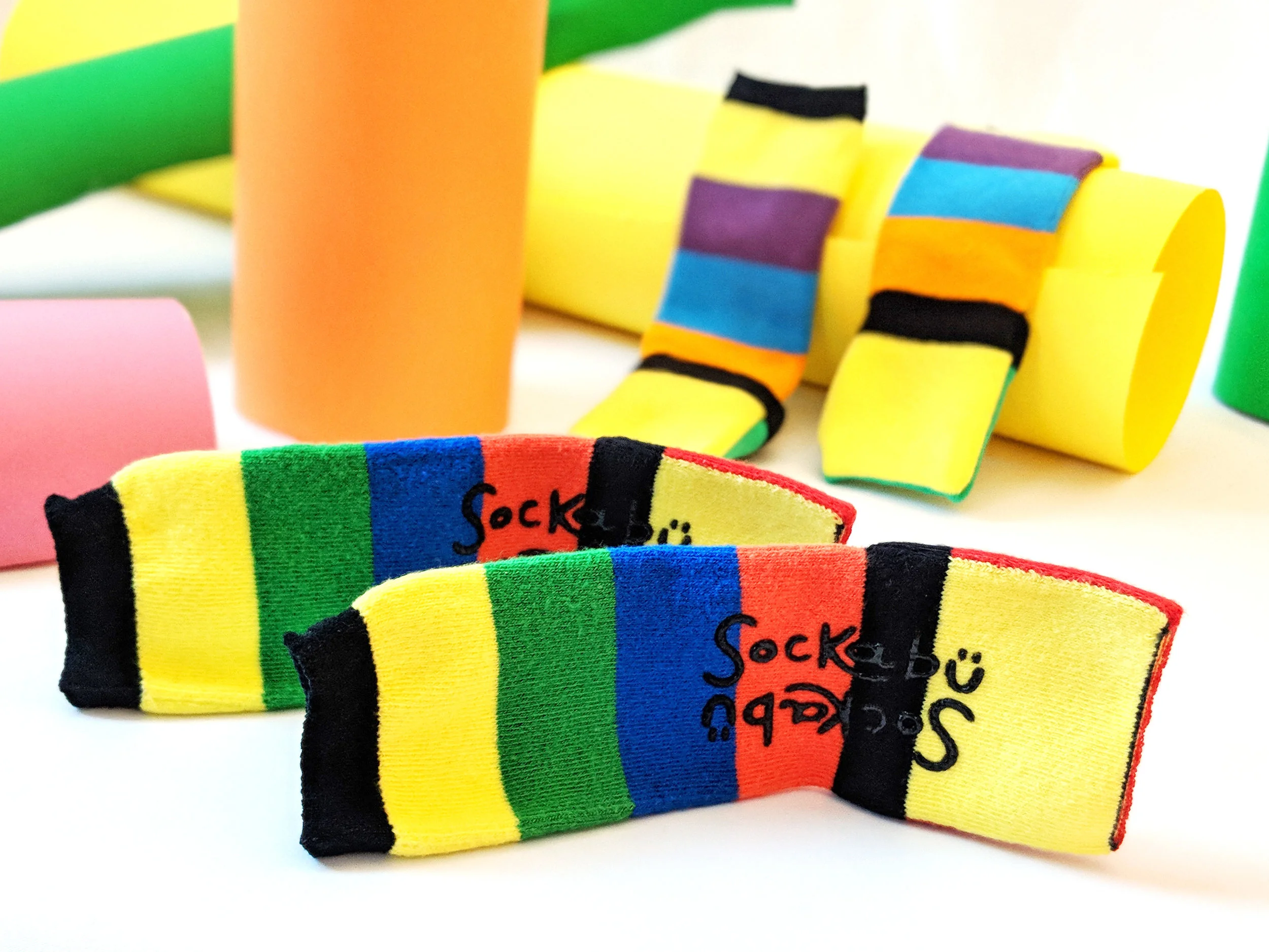 These Sockabu toddler styles are made in the USA - we would love to see a big resurgence of American-made hosiery in the future. - Photo Credit: The Sock Review